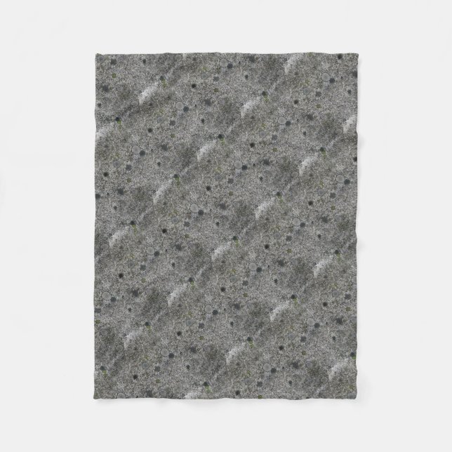 Couverture Polaire Gris granite avec mousse verte (Devant)