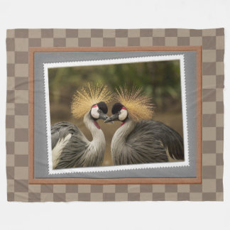 Couverture Polaire Gris Gris Grue Grue Crowned Crane Bird Photographi