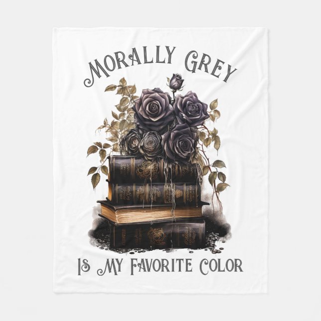Couverture Polaire Gris Moral Est Ma Couleur Préférée, Amoureux de Li (Devant)