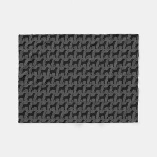 Couverture Polaire Gris noir et bronzage de motif de silhouettes de
