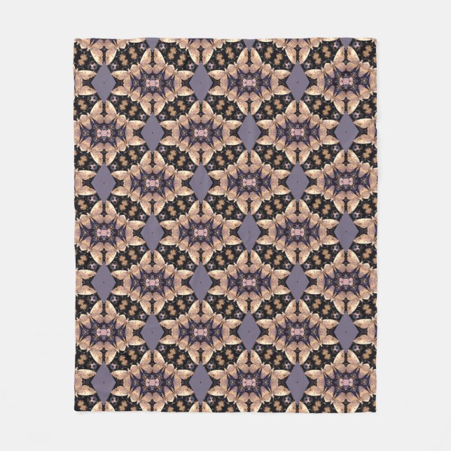 Couverture Polaire Gris rayonnant et Gras Brown (Devant)