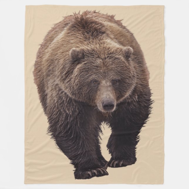COUVERTURE POLAIRE GRIZZLY BEAR FLEECE BLANKET LARGE (Devant)