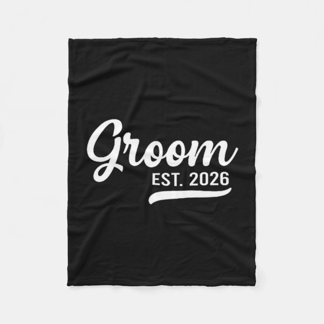 Couverture Polaire Groom Est 2026 Just Married Honeymoon Wedding Groo (Devant)