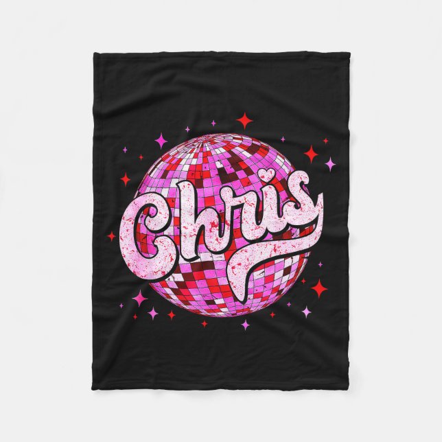 Couverture Polaire Groovy Chris First Name D I Love Chris Tees Meme  (Devant)