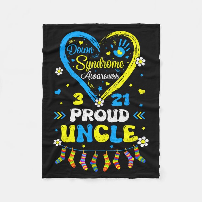 Couverture Polaire Groovy Proud Down Syndrome Uncle Awareness Matchin (Devant)