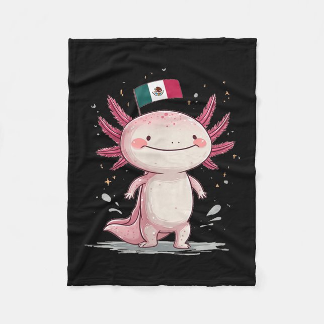 Couverture Polaire Gros Costume Axolotl souriant (Devant)