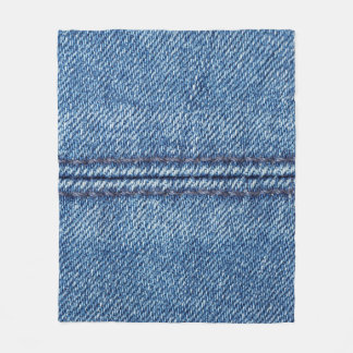 Couverture Polaire Gros plan arrière - plan denim bleu (macro)