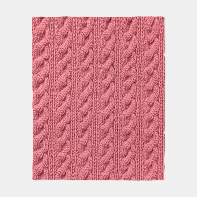 Couverture Polaire Gros plan du motif de la texture du pull. (Devant)