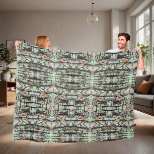 Couverture Polaire Gros plan sur des souches de rondins de bouleau, c