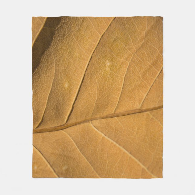 Couverture Polaire Gros plan texture abstraite de feuilles sèches arr (Devant)