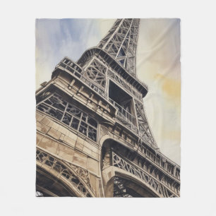 Couverture Polaire Gros plan Tour Eiffel Paris Love City Travel