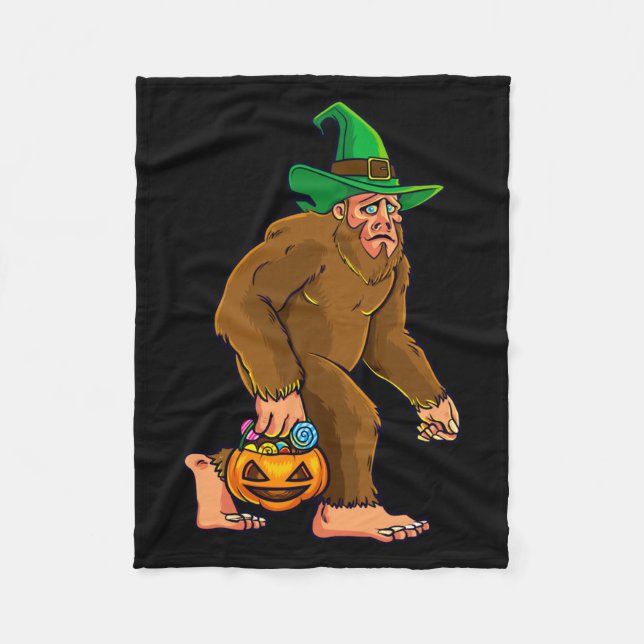 Couverture Polaire Grosse empreinte Sorcière Citrouille Halloween Fil (Devant)