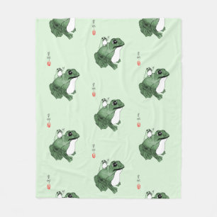 Couverture Polaire Grosse grenouille Petit crapaud japonais 19e siècl