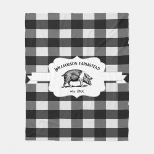 Couverture Polaire Grotte de cochon de la ferme de Buffalo noir