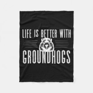 Couverture Polaire Groundhog Shirt Groundhog Lover Groundhogs _13 