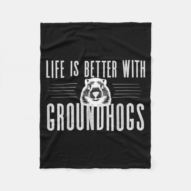 Couverture Polaire Groundhog Shirt Groundhog Lover Groundhogs _13  (Devant)