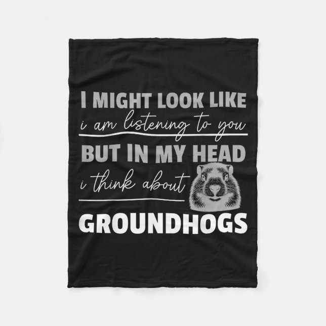Couverture Polaire Groundhog Shirt Groundhog Lover Groundhogs _15  (Devant)