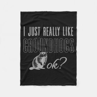 Couverture Polaire Groundhog Shirt Groundhog Lover Groundhogs _21 