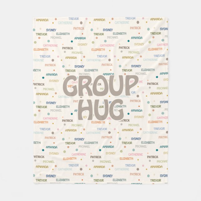 Couverture Polaire Groupe Hug Multiples 5-7 Noms Obtenir Bonne Sympat (Devant)
