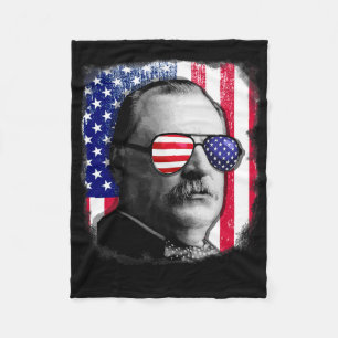 Couverture Polaire Grover Cleveland Drapeau américain 4 juillet