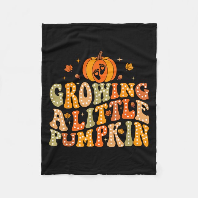Couverture Polaire Growing A Little Pumpkin Fall Autumn Pregnancy Tha (Devant)