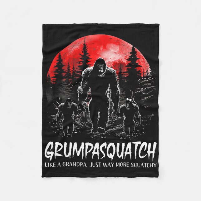 Couverture Polaire Grumpa Squatch Funny Bigfoot Papa Sasquatch Yeti F (Devant)