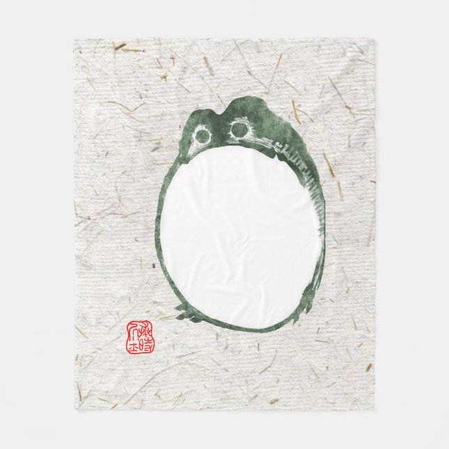 Couverture Polaire Grumpy Grenouille japonaise crapaud 19ème siècle (Devant)