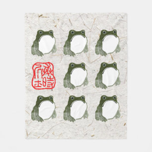 Couverture Polaire Grumpy Grenouille japonaise crapaud 19ème siècle