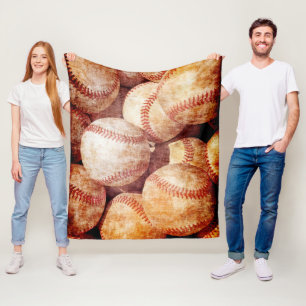 Couverture Polaire Grunge Dirty Vintage Worn Baseball Balls Sport