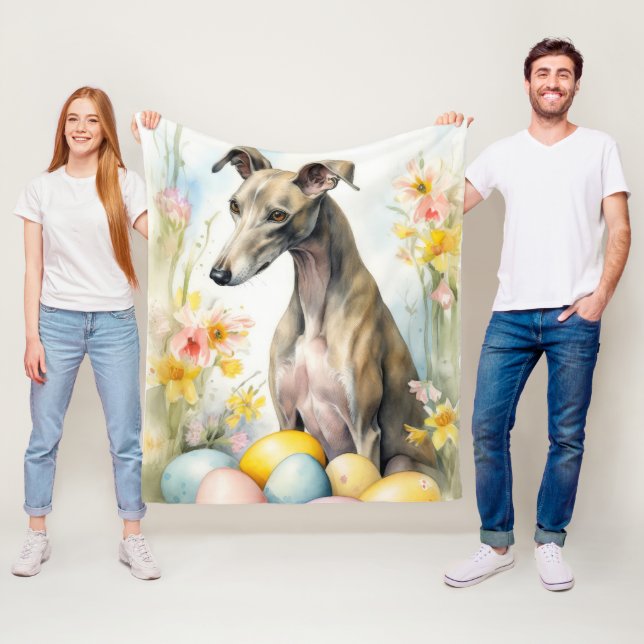 Couverture Polaire Gryhound aux oeufs de Pâques (En situation)