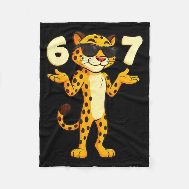 Couverture Polaire Guépard 67 Mème Drôle Enfants Adolescents Générati (Devant)