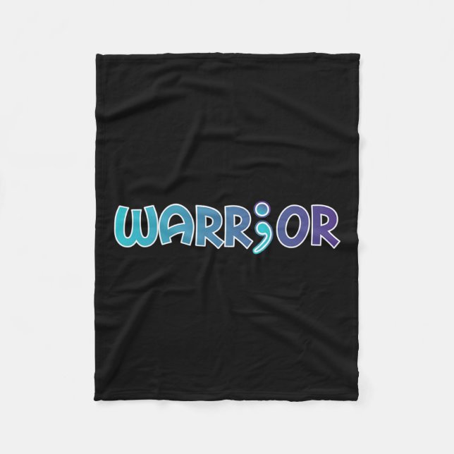 Couverture Polaire Guerrier anti-suicide Anxiété sensibilisation (Devant)