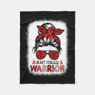 Couverture Polaire Guerrier des maladies cardiaques Ruban rouge Messy