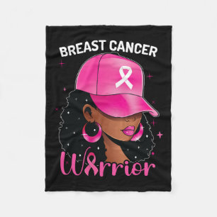 Couverture Polaire Guerrière du cancer Femme noire Sensibilisation au