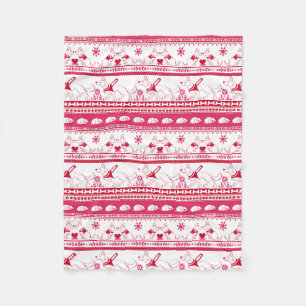 Couverture Polaire Guide Chien Conte Berger Allemand Motif - Rouge -