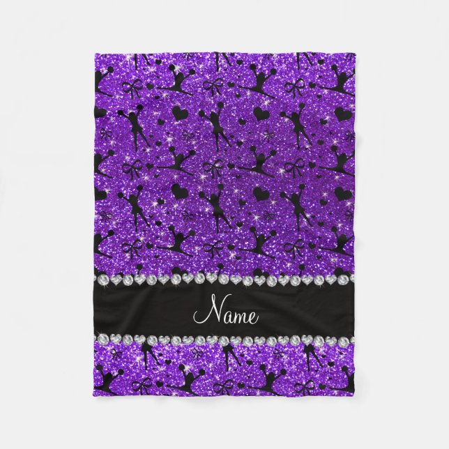 Couverture Polaire Guillemet de parties scintillant violet indigo de  (Devant)