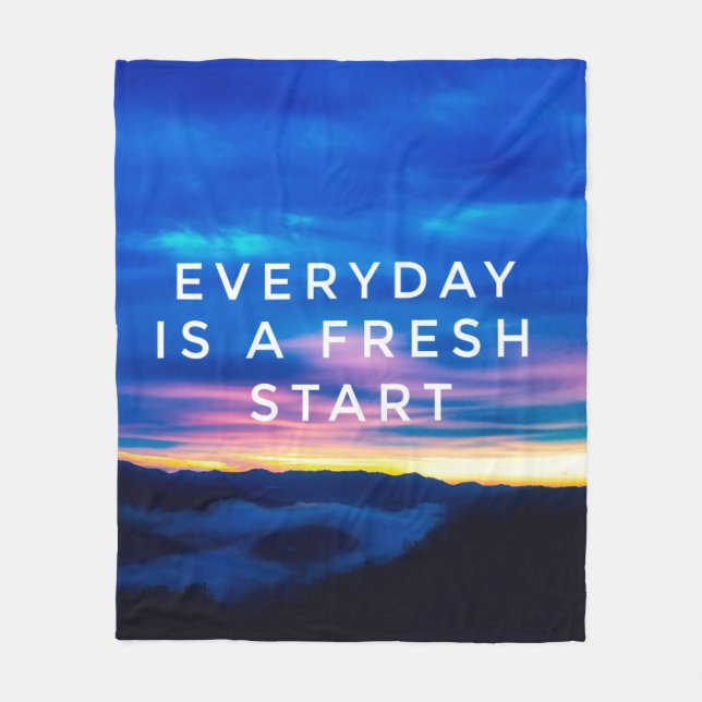 Couverture Polaire Guillemets motivants et inspirants - Tous les jour (Devant)