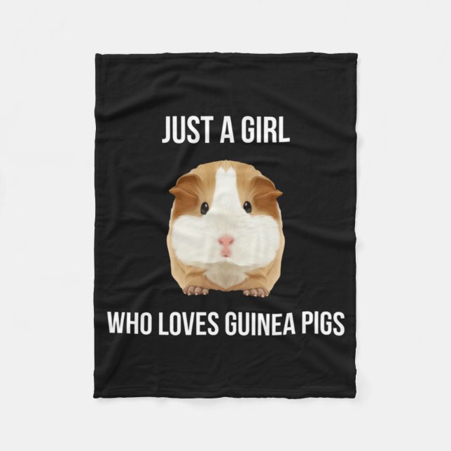 Couverture Polaire Guinée Pig Just A Girl Loves Wheek (Devant)