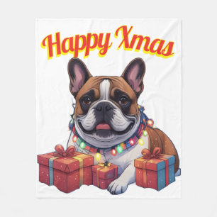 Couverture Polaire Guirlande lumineuse pour Bouledogue Français