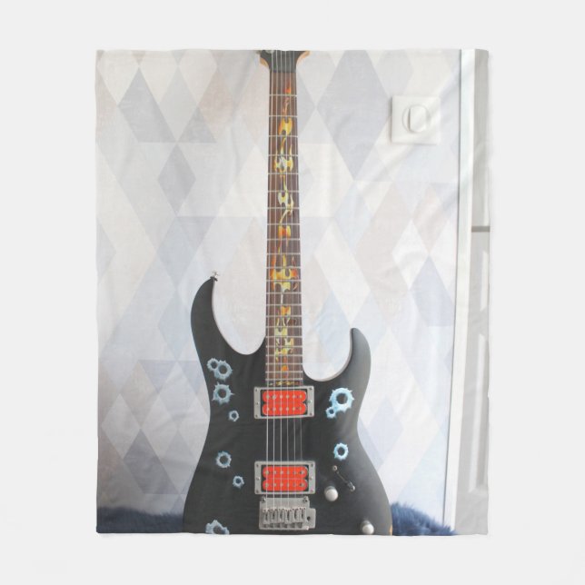 Couverture Polaire Guitare mignonne (Devant)