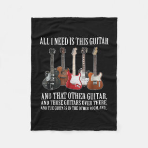 Couverture Polaire Guitare Tout Ce Dont J'Ai Besoin Est Cette Guitar