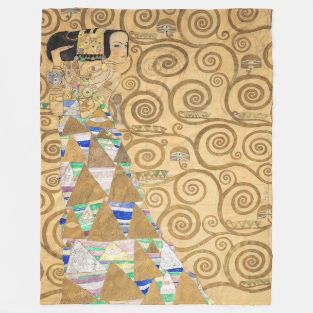 Couverture Polaire Gustav Klimt - Attente, Stoclet Frieze (Devant)