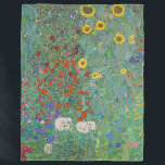 Couverture Polaire Gustav Klimt - Jardin de campagne avec tournesols<br><div class="desc">Jardin de campagne avec des tournesols / Jardin de ferme avec des tournesols - Gustav Klimt en 1905-1906</div>