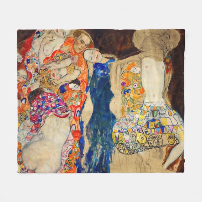 Couverture Polaire Gustav Klimt - La mariée (inachevée) (Devant (Horizontal))