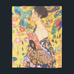 Couverture Polaire Gustav Klimt Lady Avec Fan vintage Art Nouveau<br><div class="desc">Gustav Klimt Lady Avec Fan vintage Art Nouveau</div>