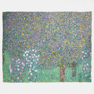 Couverture Polaire Gustav Klimt - Rosiers sous les arbres