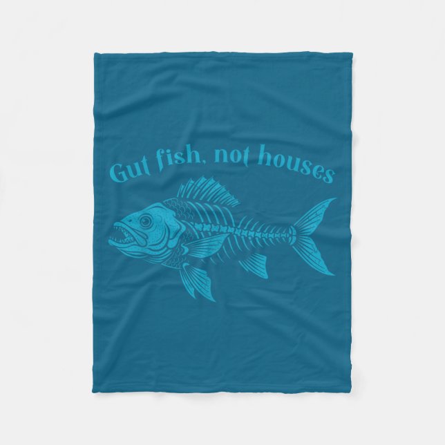 Couverture Polaire Gut Fish Not Houses, Coastal Conservation Ocean Lo (Devant)