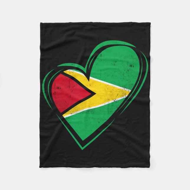 Couverture Polaire Guyana Flag Guyanese Caribbean Cruise Cricket Kaie (Devant)