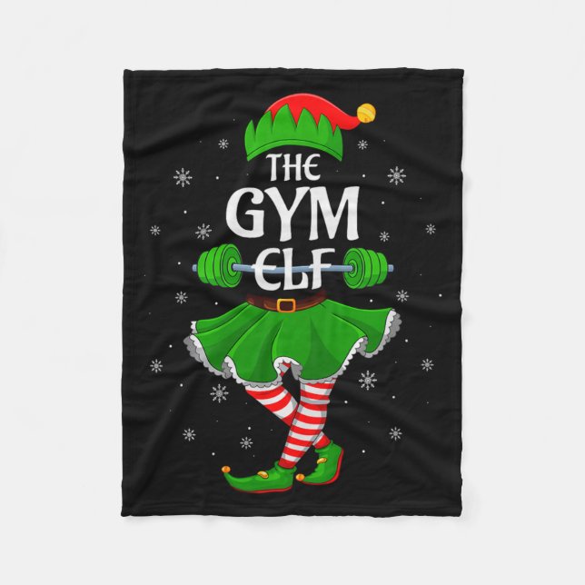 Couverture Polaire Gym Elf Christmas Family Workout Girls Women Elf S (Devant)