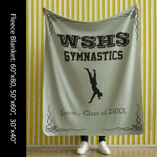 Couverture Polaire Gym Team Fleece Med Blanket Texte noir pour les ga